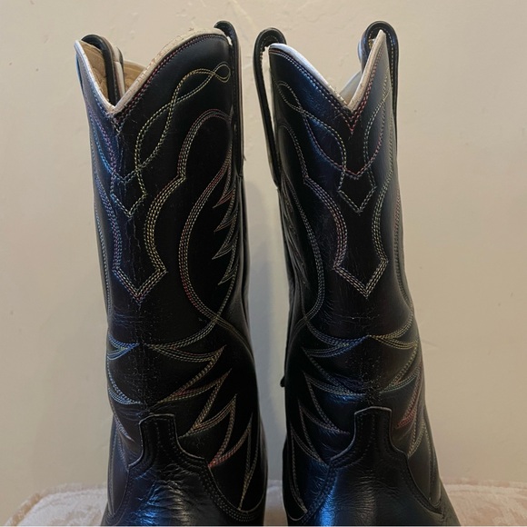 Mexican boots “El Vaquero “ size 7.5 men’s color black original letter Unisex!! - Picture 6 of 11